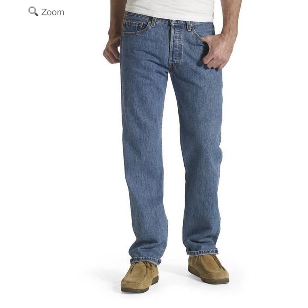Men’s Levi's 501 Original Button Fly Jeans Medium Wash Size 34”X32”